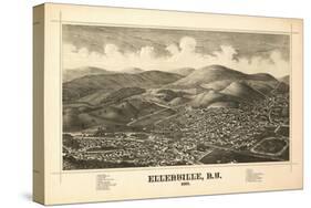 Ellenville, New York - Panoramic Map-Lantern Press-Stretched Canvas