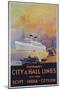 Ellerman's City and Hall Lines Cruise Poster-null-Mounted Giclee Print