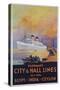 Ellerman's City and Hall Lines Cruise Poster-null-Stretched Canvas