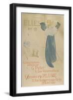 Elles (poster for 1896 exhibition at La Plume)-Henri de Toulouse-Lautrec-Framed Art Print