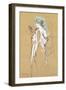 Elles - with Mirror in Hand, 1896-Henri de Toulouse-Lautrec-Framed Giclee Print