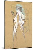 Elles - with Mirror in Hand, 1896-Henri de Toulouse-Lautrec-Mounted Giclee Print