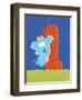 Ellie 1-Blue Fish-Framed Art Print