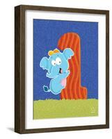 Ellie 1-Blue Fish-Framed Art Print