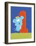 Ellie 1-Blue Fish-Framed Art Print