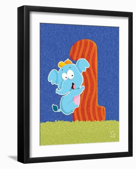 Ellie 1-Blue Fish-Framed Art Print