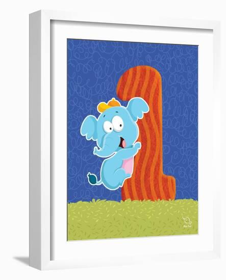 Ellie 1-Blue Fish-Framed Art Print