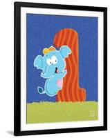 Ellie 1-Blue Fish-Framed Art Print