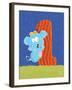 Ellie 1-Blue Fish-Framed Art Print