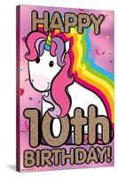 Ellie Ripberger Unicorn - Happy 10th Birthday-Trends International-Stretched Canvas