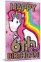 Ellie Ripberger Unicorn - Happy 6th Birthday-Trends International-Mounted Poster