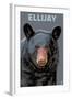 Ellijay, Georgia - Black Bear Up Close-Lantern Press-Framed Art Print