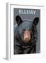 Ellijay, Georgia - Black Bear Up Close-Lantern Press-Framed Art Print