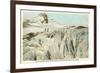 Elliot Glacier, Mt. Hood, Oregon-null-Framed Premium Giclee Print