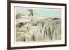 Elliot Glacier, Mt. Hood, Oregon-null-Framed Art Print