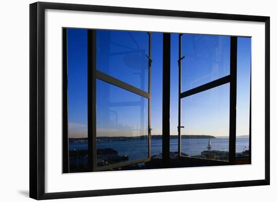 Elliott Bay from Pike Place Market Window-Paul Souders-Framed Photographic Print