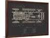 Elliott Blueprint - Noir-The Vintage Collection-Framed Giclee Print