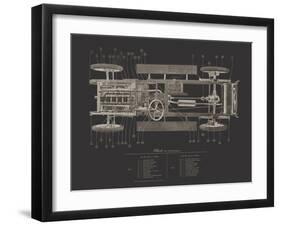 Elliott Blueprint - Noir-The Vintage Collection-Framed Giclee Print