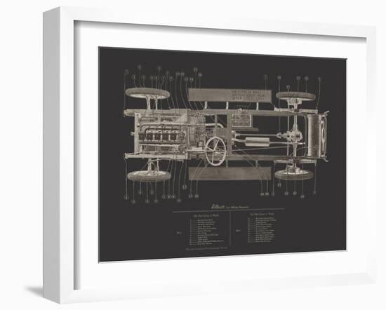 Elliott Blueprint - Noir-The Vintage Collection-Framed Giclee Print