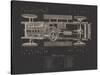 Elliott Blueprint - Noir-The Vintage Collection-Stretched Canvas