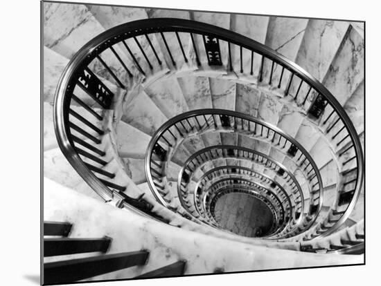 Elliptical Staircase in the Supreme Court Building-Margaret Bourke-White-Mounted Photographic Print