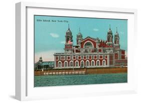 Ellis Island, New York Harbor-null-Framed Art Print