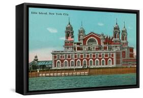 Ellis Island, New York Harbor-null-Framed Stretched Canvas