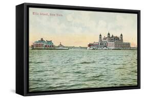 Ellis Island, New York Harbor-null-Framed Stretched Canvas