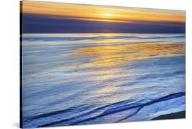 Ellwood Mesa Coastline Pacific Ocean Orange Sunset Goleta California-William Perry-Stretched Canvas