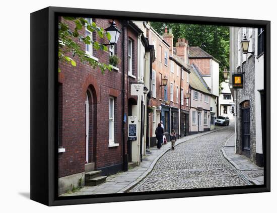 Elm Hill, Norwich, Norfolk, England, United Kingdom, Europe-Mark Sunderland-Framed Stretched Canvas