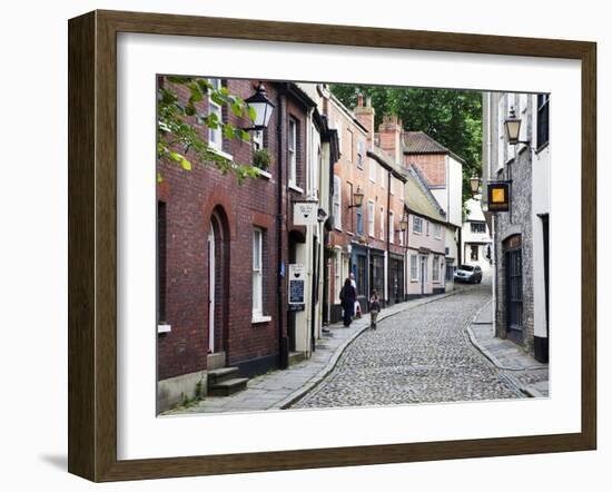 Elm Hill, Norwich, Norfolk, England, United Kingdom, Europe-Mark Sunderland-Framed Photographic Print