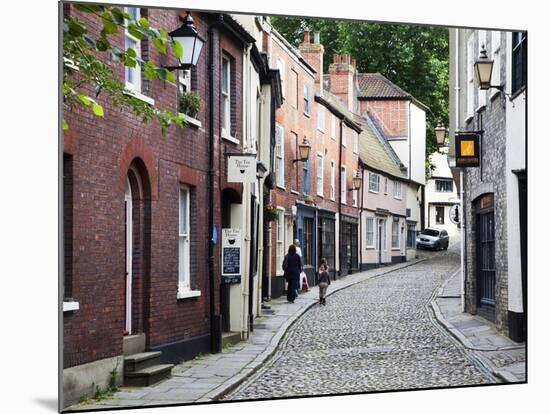 Elm Hill, Norwich, Norfolk, England, United Kingdom, Europe-Mark Sunderland-Mounted Photographic Print