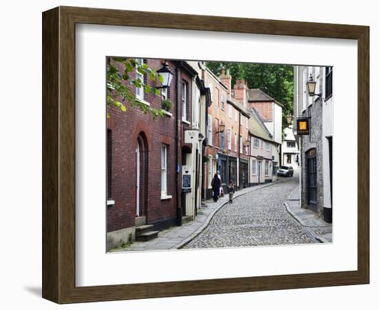 Elm Hill, Norwich, Norfolk, England, United Kingdom, Europe-Mark Sunderland-Framed Photographic Print