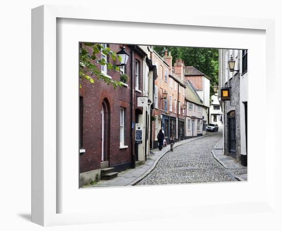 Elm Hill, Norwich, Norfolk, England, United Kingdom, Europe-Mark Sunderland-Framed Photographic Print