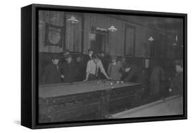 Elm Pool Room Billiards Club Photograph - New Bedford, MA-Lantern Press-Framed Stretched Canvas