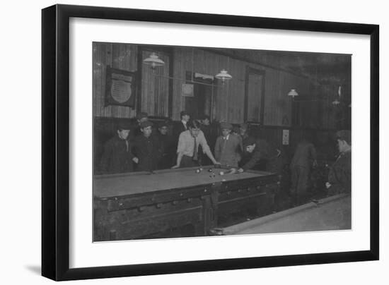 Elm Pool Room Billiards Club Photograph - New Bedford, MA-Lantern Press-Framed Art Print