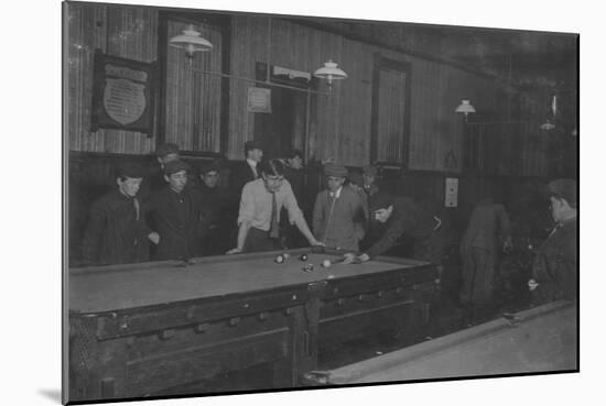Elm Pool Room Billiards Club Photograph - New Bedford, MA-Lantern Press-Mounted Art Print
