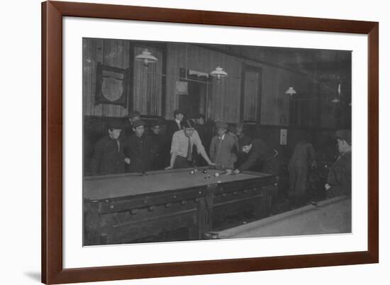 Elm Pool Room Billiards Club Photograph - New Bedford, MA-Lantern Press-Framed Premium Giclee Print