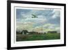 Elmira, New York - View of Harris Hill Glider Field, Glider in Flight-Lantern Press-Framed Art Print