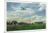 Elmira, New York - View of Harris Hill Glider Field, Glider in Flight-Lantern Press-Mounted Art Print