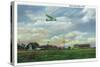 Elmira, New York - View of Harris Hill Glider Field, Glider in Flight-Lantern Press-Stretched Canvas