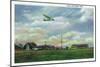 Elmira, New York - View of Harris Hill Glider Field, Glider in Flight-Lantern Press-Mounted Art Print