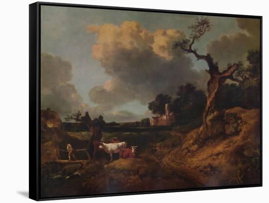 'Elmsett Church, West Suffolk', 18th century, (1935)-Thomas Gainsborough-Framed Stretched Canvas