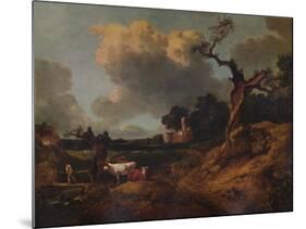 'Elmsett Church, West Suffolk', 18th century, (1935)-Thomas Gainsborough-Mounted Giclee Print