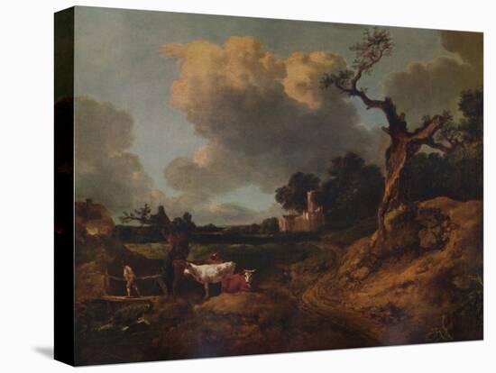 'Elmsett Church, West Suffolk', 18th century, (1935)-Thomas Gainsborough-Stretched Canvas