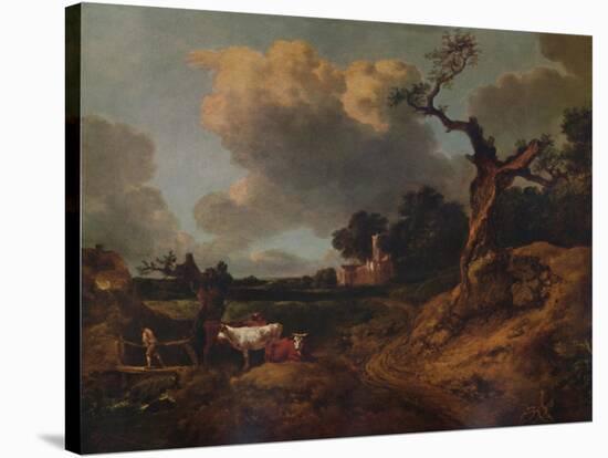 'Elmsett Church, West Suffolk', 18th century, (1935)-Thomas Gainsborough-Stretched Canvas