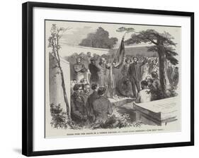 Eloge over the Grave of a French Refugee, St John's Wood Cemetery-null-Framed Giclee Print