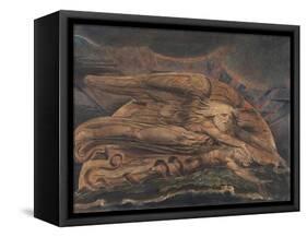 Elohim Creating Adam-William Blake-Framed Stretched Canvas