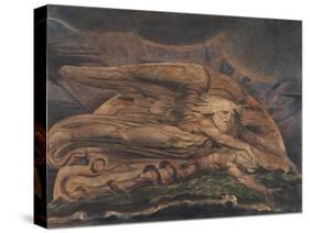 Elohim Creating Adam-William Blake-Stretched Canvas