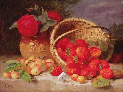 Still Life of Basket with Strawberries and Cherries, 1898